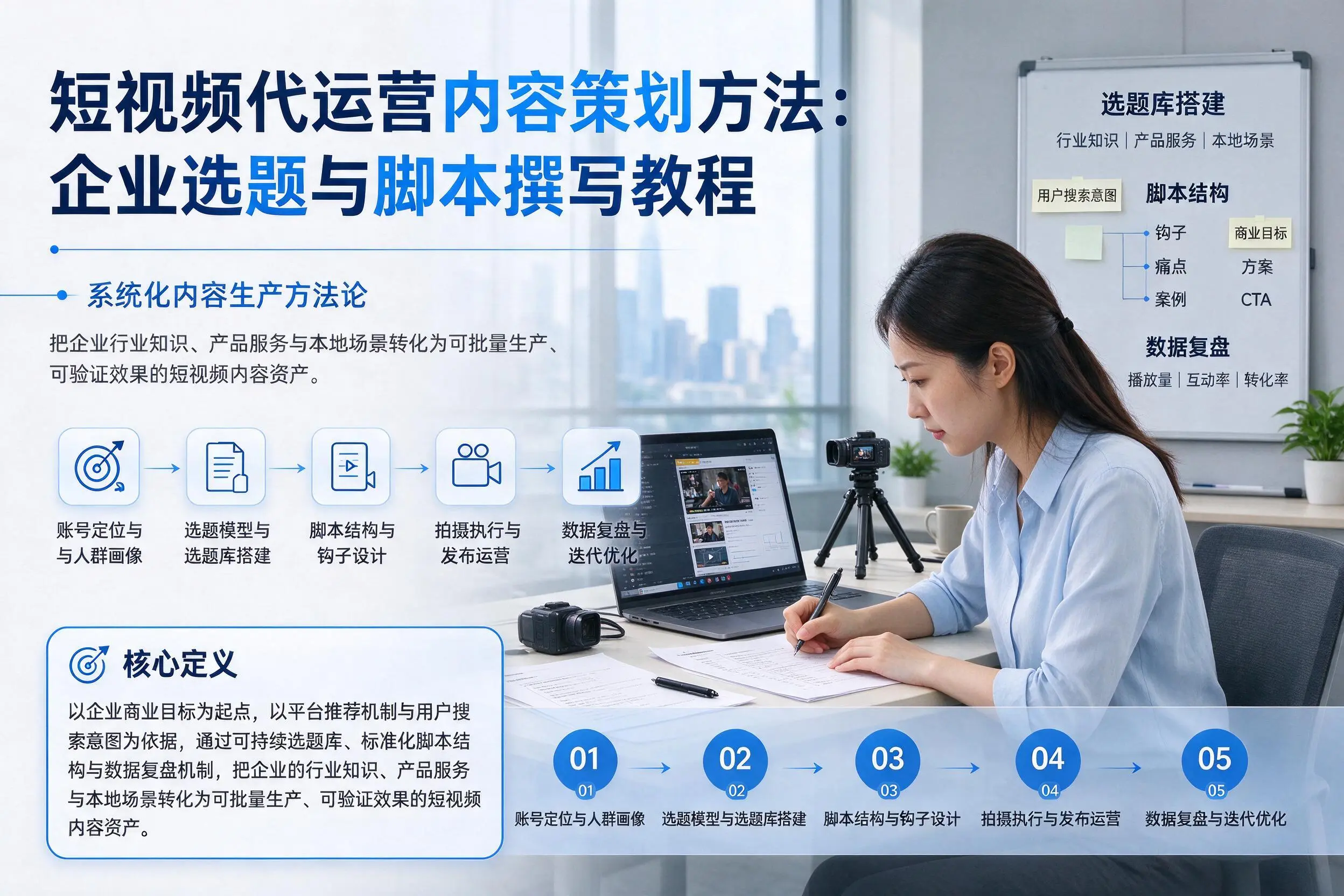 短视频代运营内容策划方法:防城港企业选题与脚本撰写教程