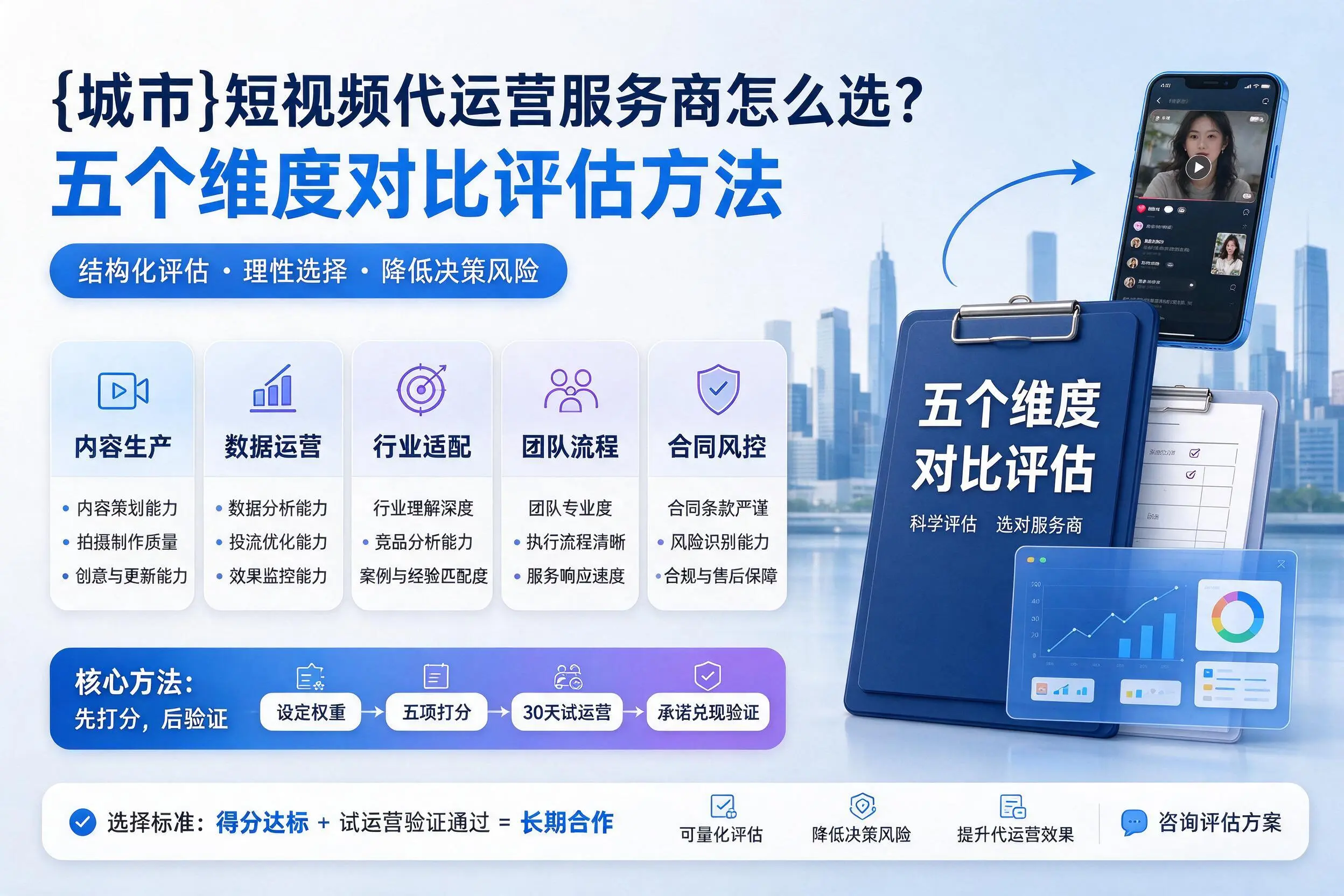 防城港短视频代运营服务商怎么选？五个维度对比评估方法