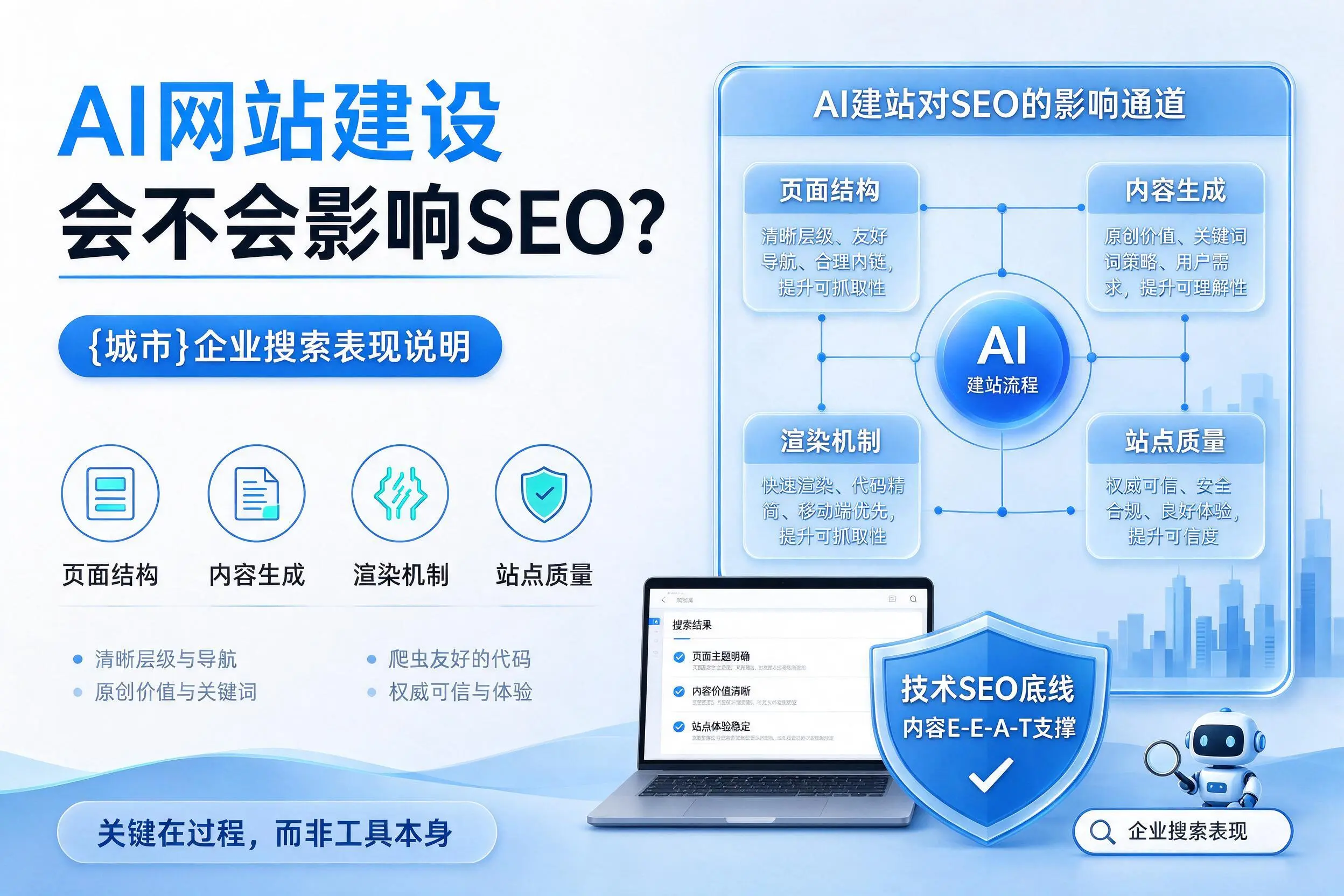 AI网站建设会不会影响SEO？防城港企业搜索表现说明