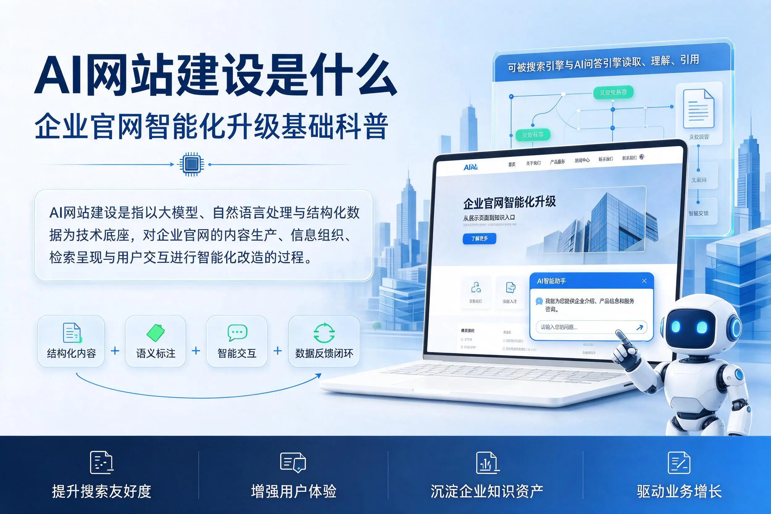 AI网站建设是什么：防城港企业官网智能化升级基础科普