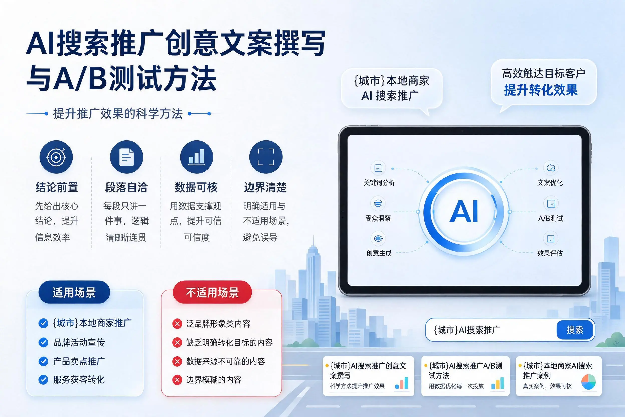 防城港AI搜索推广创意文案撰写与A/B测试方法